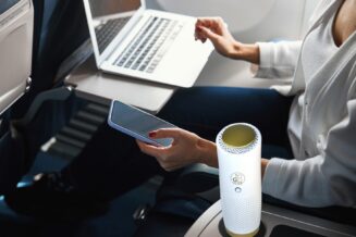 toGo Filter, der in einem Flugzeug eingesetzt wird.
