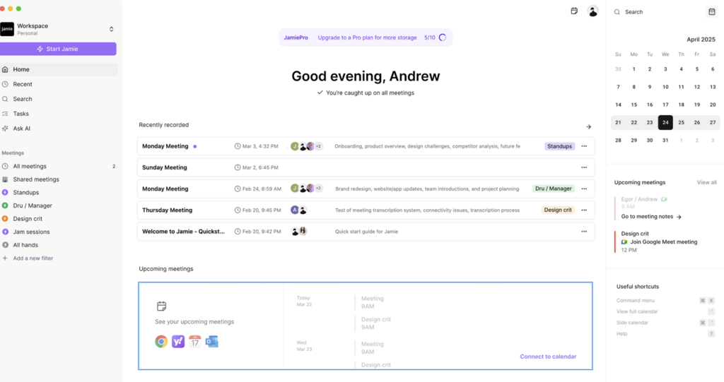 Jamie Dashboard