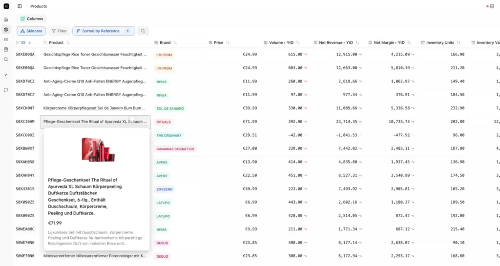 Zenline AI Screenshot der Software