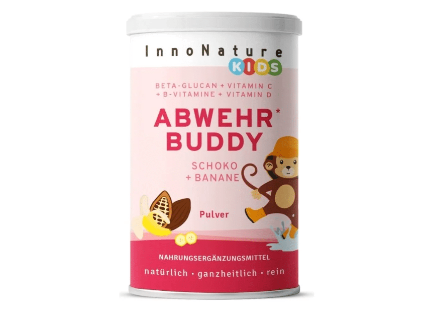 INNONATURE Abwehr Buddy Pulver Erdbeere und Rote Bete für Kinder im Familientest